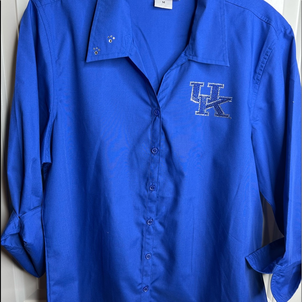 University of Kentucky Blouse with UK Bling Size Medium